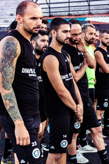 Giocatori in posa al ritiro